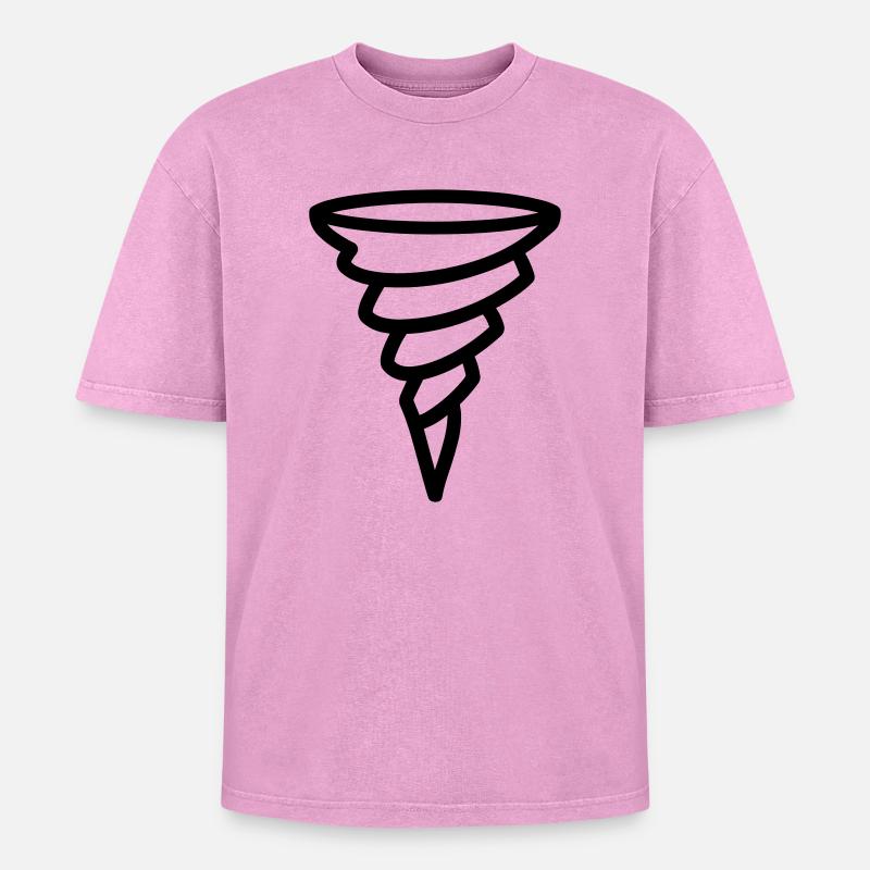 tornade - T-shirt Premium unisexe oversize acid-washed - rose délavé acide