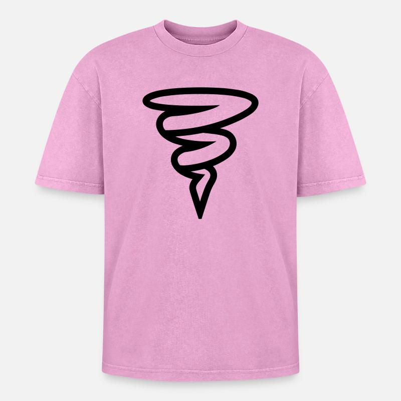 tornade - T-shirt Premium unisexe oversize acid-washed - rose délavé acide