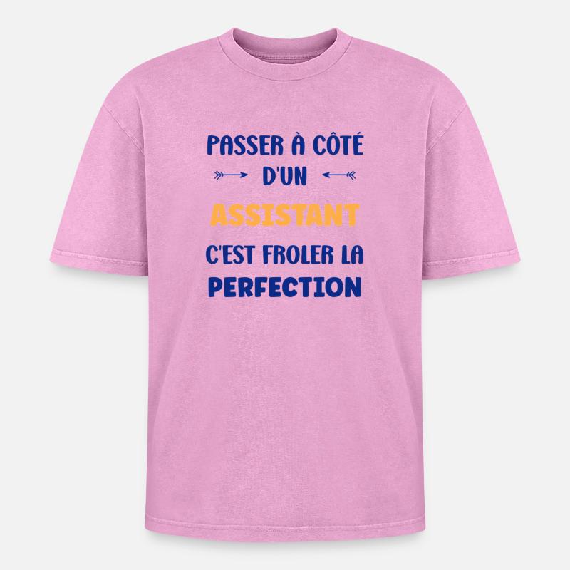 Lass einen Zauberer weg - Oversized Unisex Premium Acid-Washed T-Shirt - Pink Acid Wash