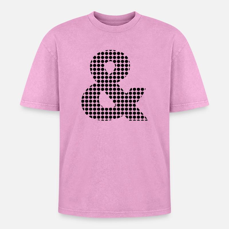 Esperluette - T-shirt Premium unisexe oversize acid-washed - rose délavé acide