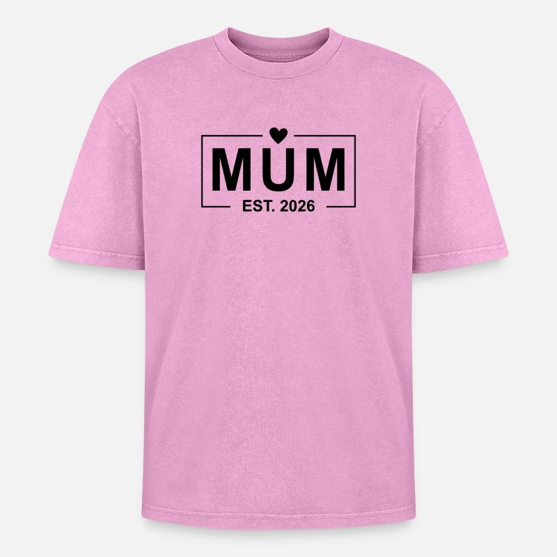 Mutter gestorben 2026 - Oversized Unisex Premium Acid-Washed T-Shirt - Pink Acid Wash