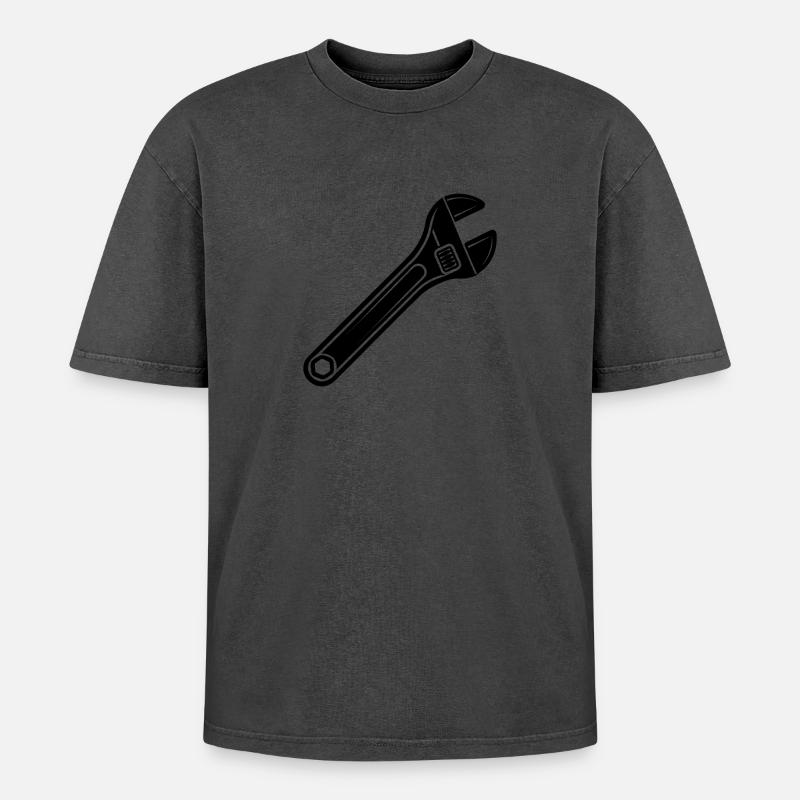 Adjustable wrench - Oversized Unisex Premium Acid-Washed T-Shirt - undefined