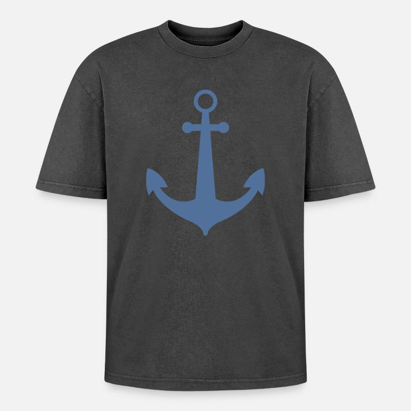 Anker - Oversized Unisex Premium Acid-Washed T-Shirt - undefined