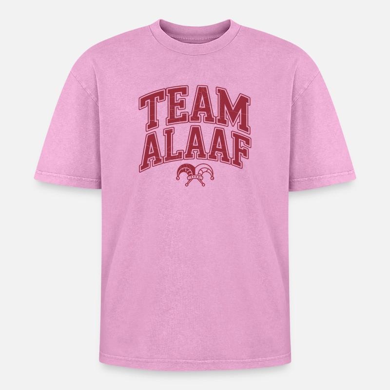 Équipe Alaaf - Carnaval de Cologne - T-shirt Premium unisexe oversize acid-washed - rose délavé acide