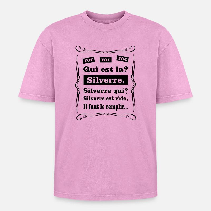 Toc toc toc - T-shirt Premium unisexe oversize acid-washed - rose délavé acide