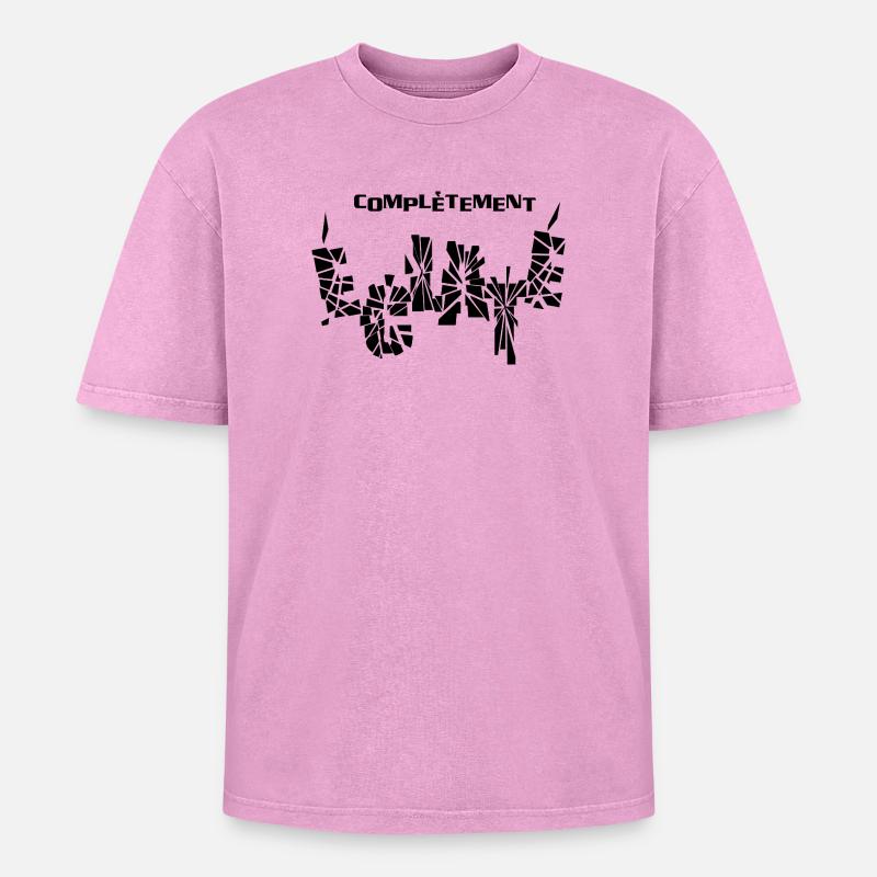 COMPLETELY EXPLODED! - Oversized Unisex Premium Acid-Washed T-Shirt - acid washed pink