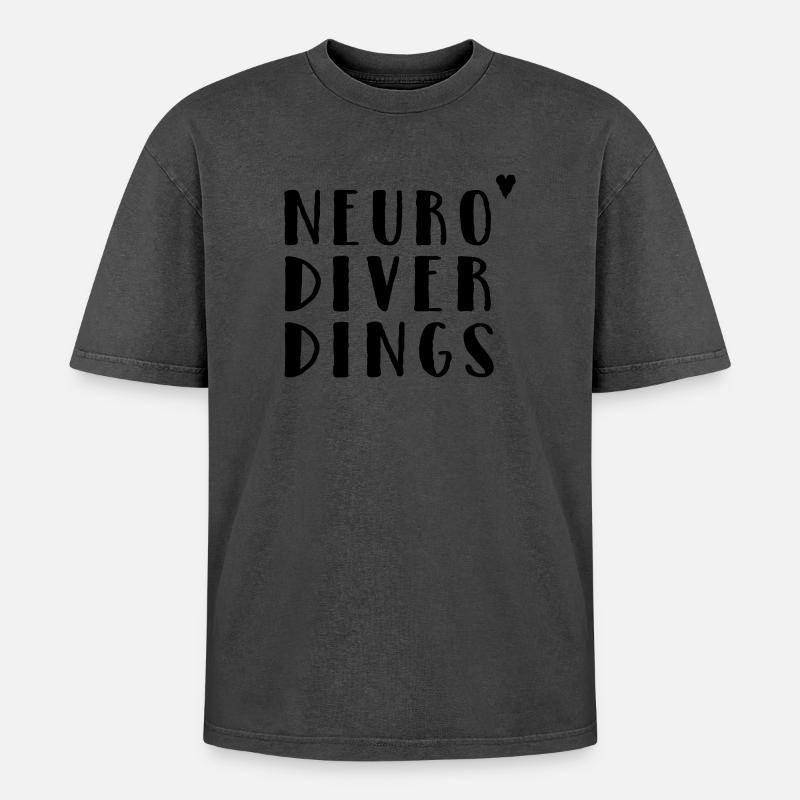 Neurodiverdings - Oversized Unisex Premium Acid-Washed T-Shirt - undefined
