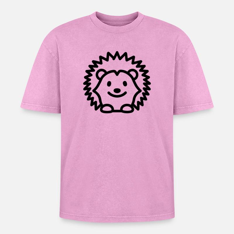 Igel - Oversized Unisex Premium Acid-Washed T-Shirt - Pink Acid Wash