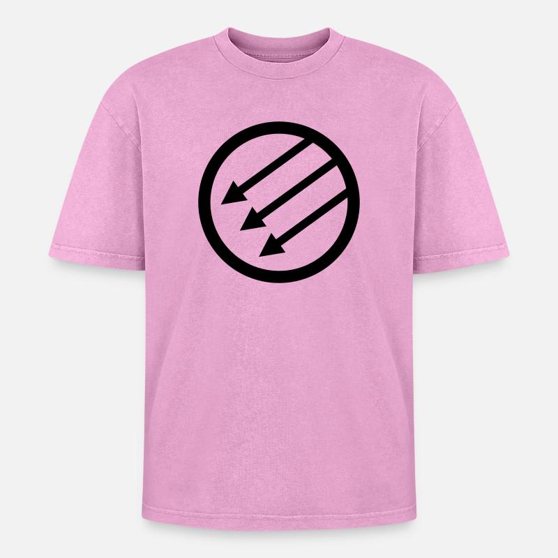 Iron Front / Eiserne Front / Järnfronten - Oversized Unisex Premium Acid-Washed T-Shirt - Pink Acid Wash