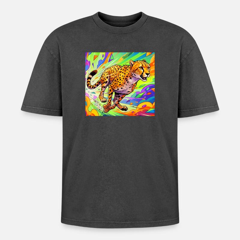 Gepard - Oversized Unisex Premium Acid-Washed T-Shirt - undefined