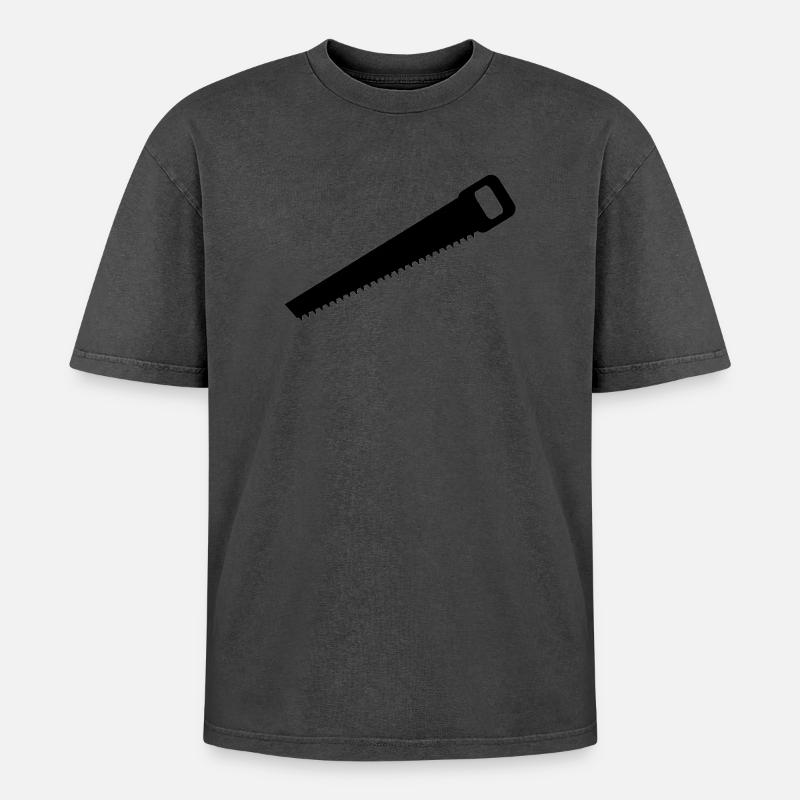 Handsäge - Oversized Unisex Premium Acid-Washed T-Shirt - undefined