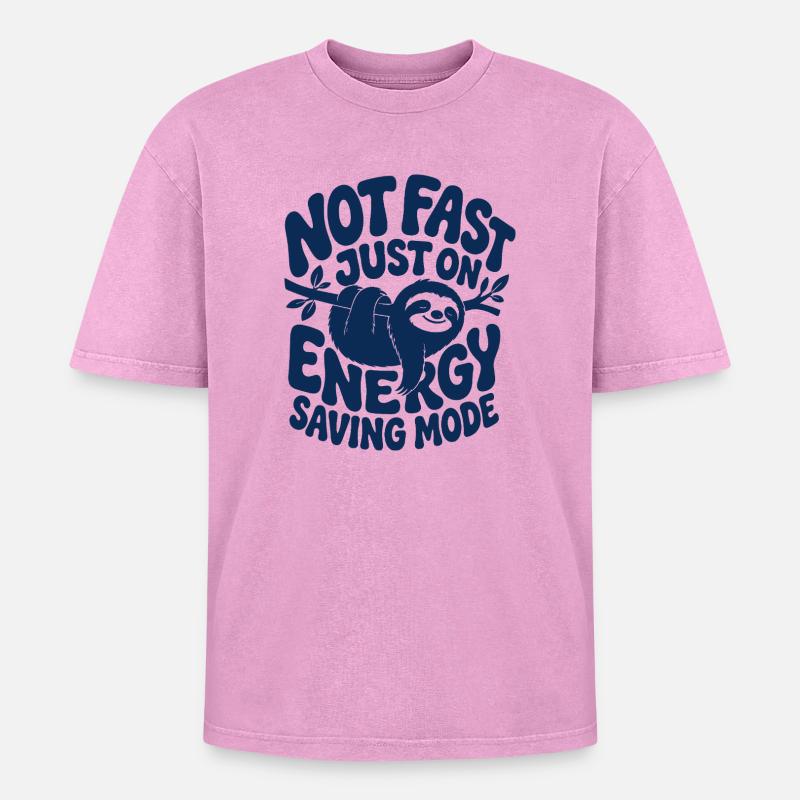 Professional Napper Sloth - Oversized Unisex Premium Acid-Washed T-Shirt - Pink Acid Wash