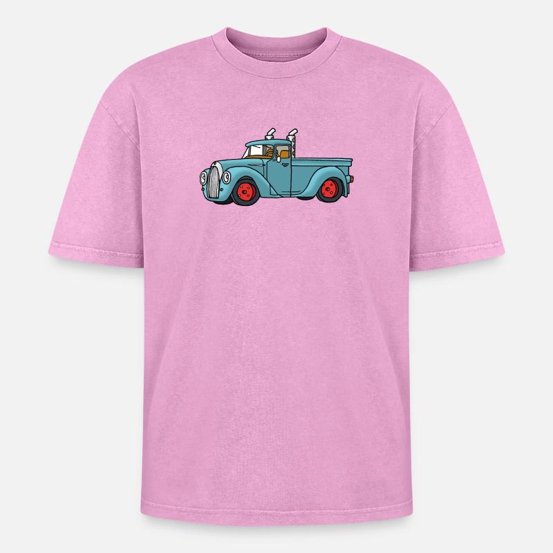 Pick Up - Oversized Unisex Premium Acid-Washed T-Shirt - acid washed pink