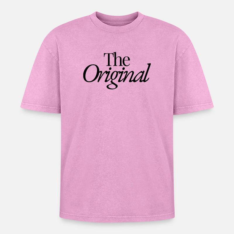 L’Original - T-shirt Premium unisexe oversize acid-washed - rose délavé acide