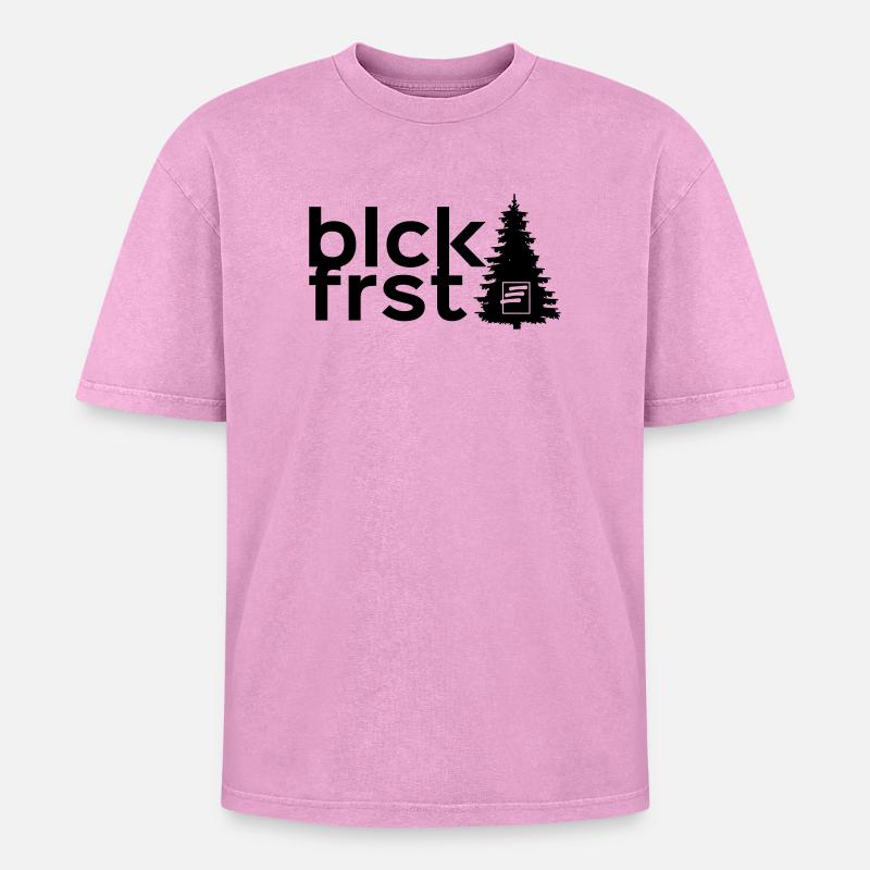 blckfrst batch - Oversized Unisex Premium Acid-Washed T-Shirt - Pink Acid Wash