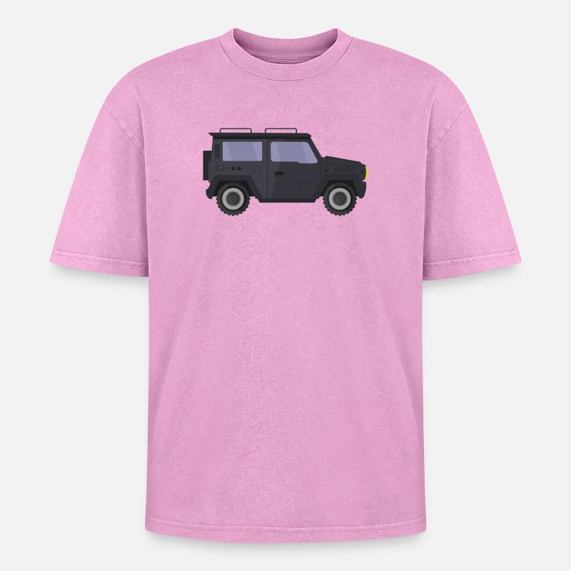 Jeep - T-shirt Premium unisexe oversize acid-washed - rose délavé acide