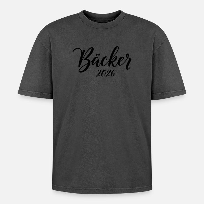 Bäcker 2026 – Handwerksdesign - Oversized Unisex Premium Acid-Washed T-Shirt - undefined