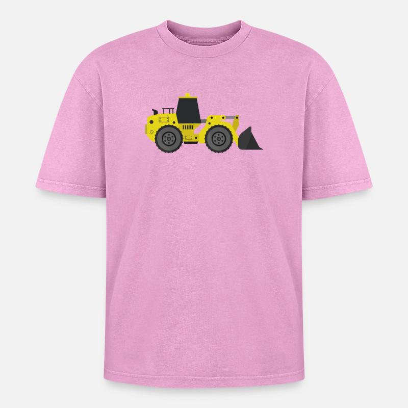 Bagger - Oversized Unisex Premium Acid-Washed T-Shirt - Pink Acid Wash