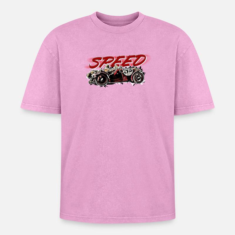 Oldtimer - Speed - Oversized Unisex Premium Acid-Washed T-Shirt - acid washed pink