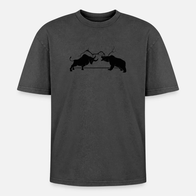 Bulle VS Ours - T-shirt Premium unisexe oversize acid-washed - rose délavé acide