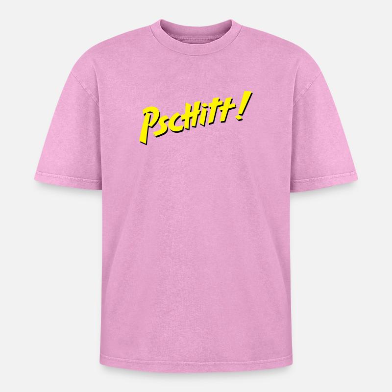 Lemon Spray - Oversized Unisex Premium Acid-Washed T-Shirt - acid washed pink