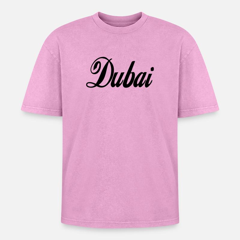 dubai - Oversized Unisex Premium Acid-Washed T-Shirt - acid washed pink