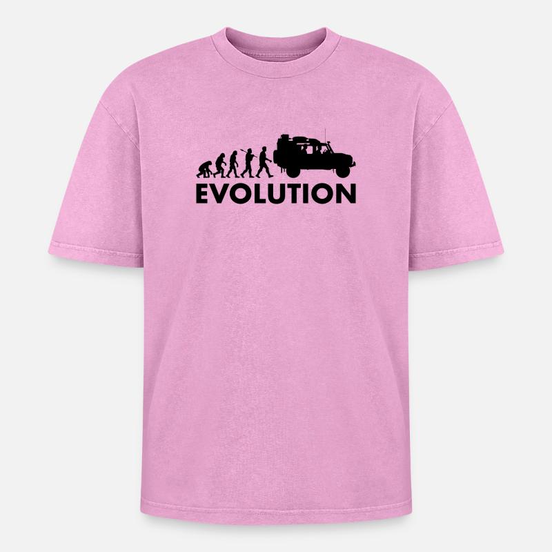 Defender 110 Évolution tout-terrain - T-shirt Premium unisexe oversize acid-washed - rose délavé acide