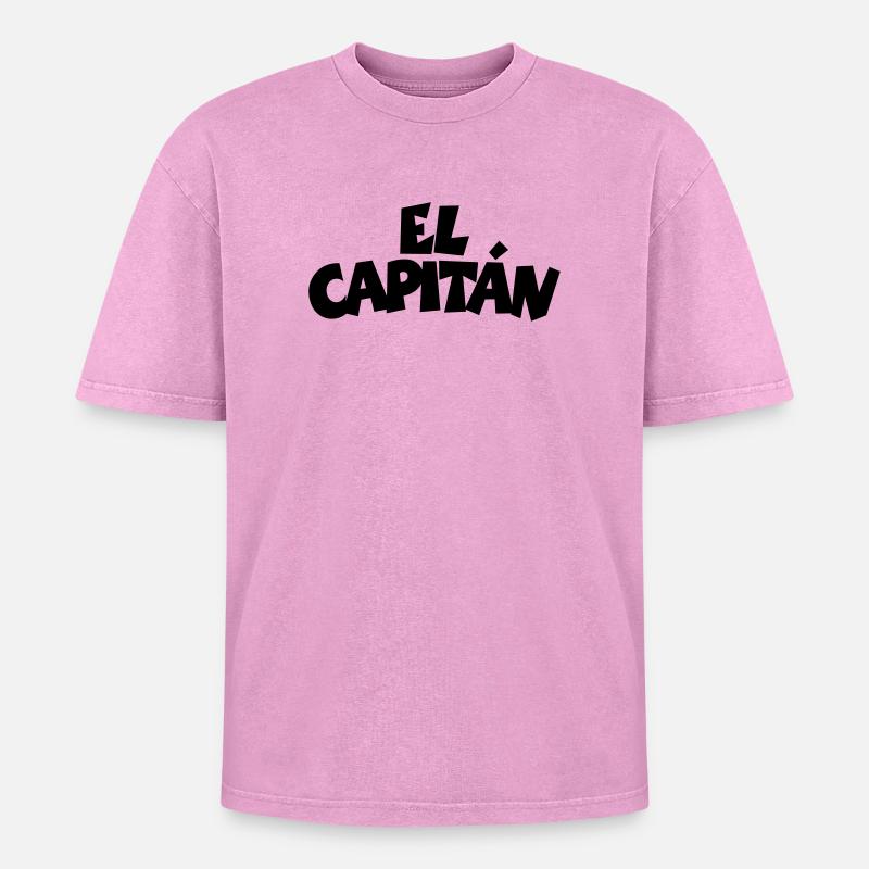 El Capitán - Oversized Unisex Premium Acid-Washed T-Shirt - Pink Acid Wash