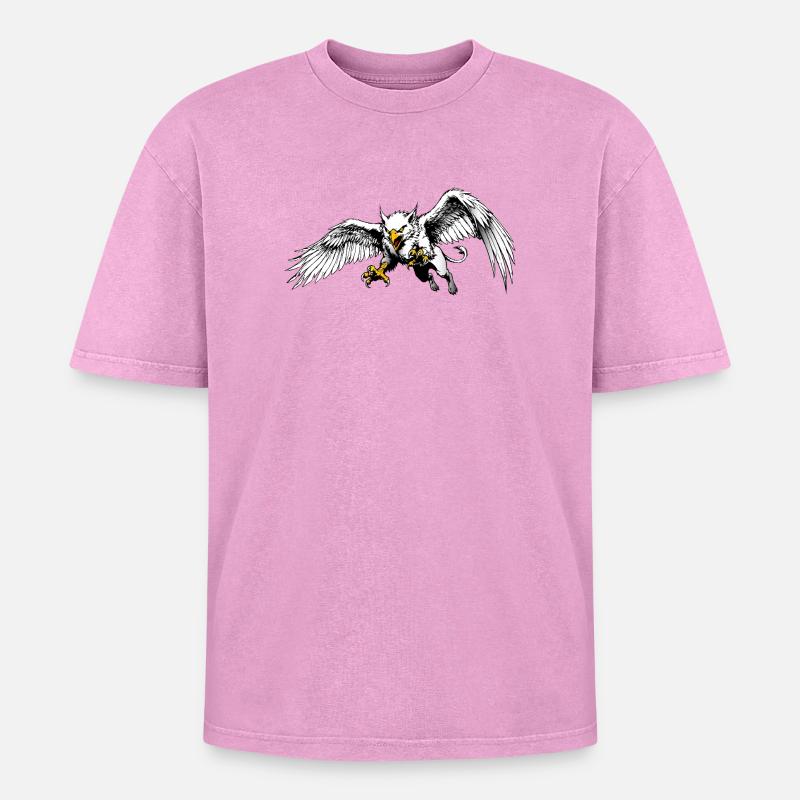 Rostocker Greif - Oversized Unisex Premium Acid-Washed T-Shirt - Neonpink