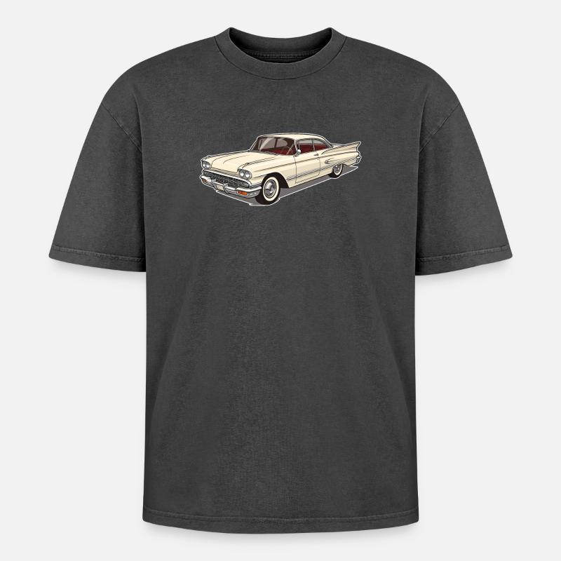 Klassischer Oldtimer - Elegantes Retro-Autodesign - Oversized Unisex Premium Acid-Washed T-Shirt - undefined