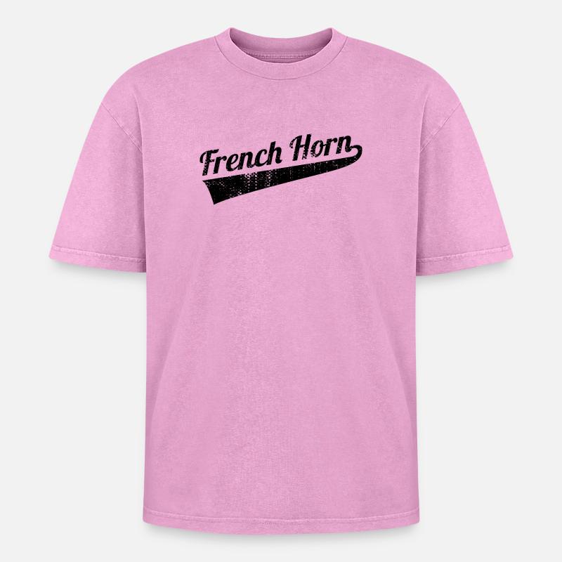 Bugle - Oversized Unisex Premium Acid-Washed T-Shirt - acid washed pink