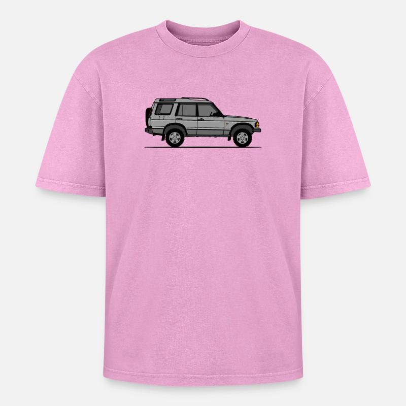 Discovery 2 Silver - Oversized Unisex Premium Acid-Washed T-Shirt - acid washed pink