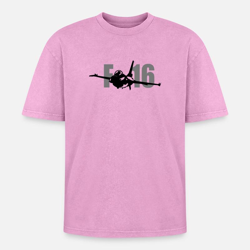 Kampfjet - Oversized Unisex Premium Acid-Washed T-Shirt - Pink Acid Wash