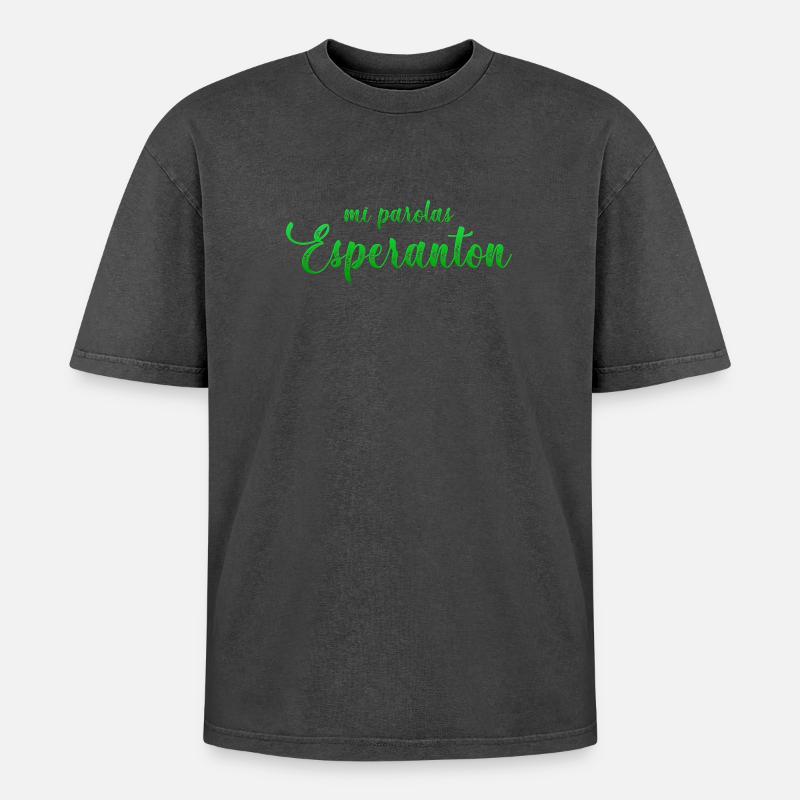 Die Parolas meines Esperanton - Oversized Unisex Premium Acid-Washed T-Shirt - undefined