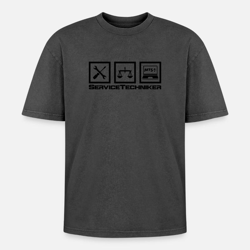 ServiceTech - Oversized Unisex Premium Acid-Washed T-Shirt - undefined