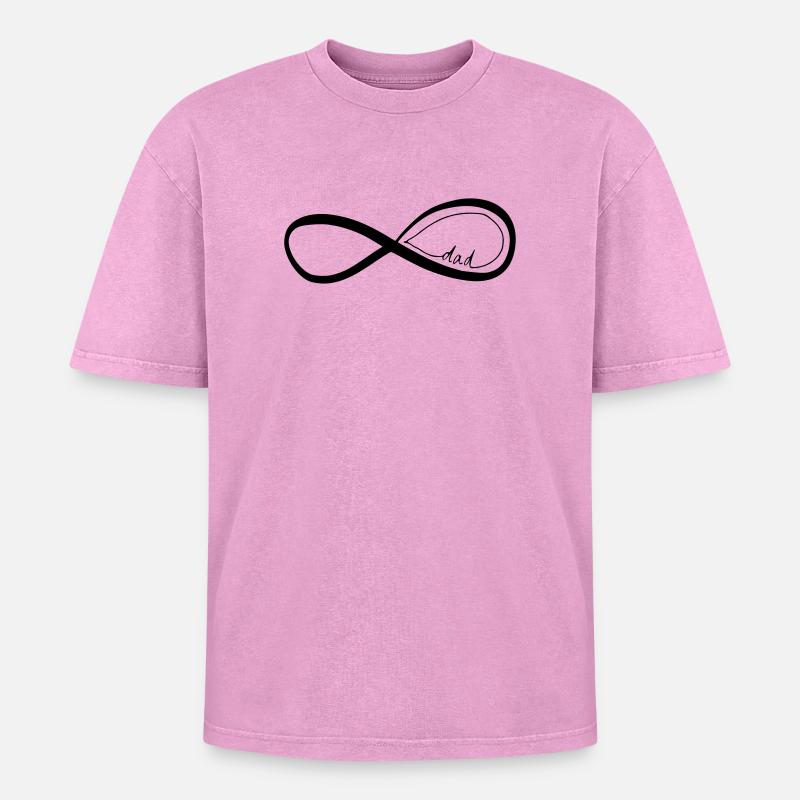 dad - Oversized Unisex Premium Acid-Washed T-Shirt - Pink Acid Wash