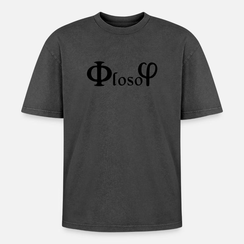 Philosophy / (phi) loso (phi) - Oversized Unisex Premium Acid-Washed T-Shirt - undefined