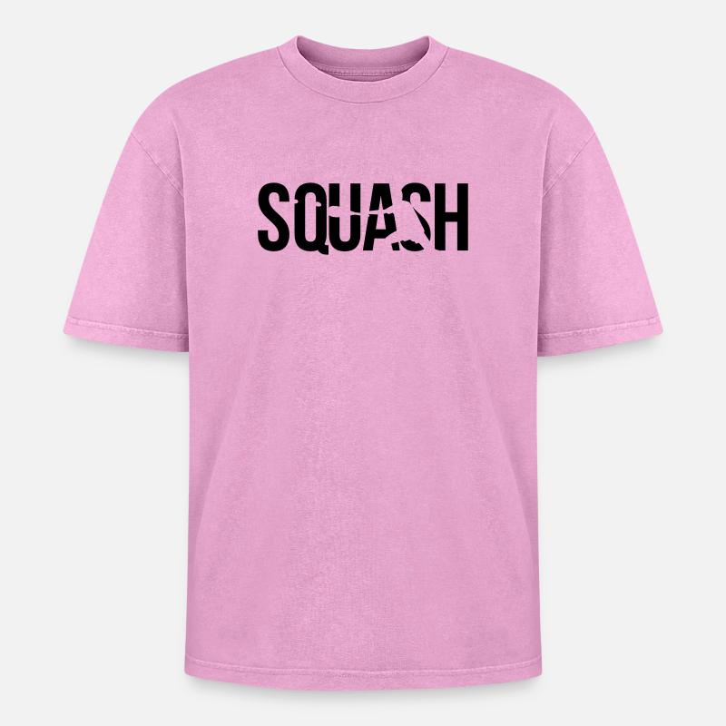 squash - Oversized Unisex Premium Acid-Washed T-Shirt - acid washed pink