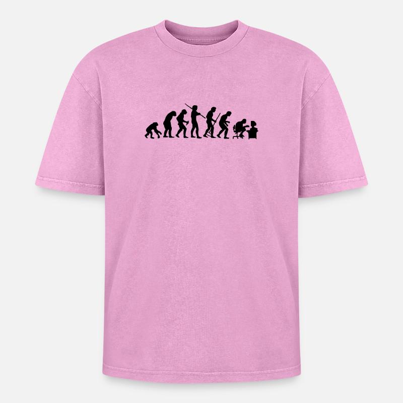 Évolution - T-shirt Premium unisexe oversize acid-washed - rose délavé acide