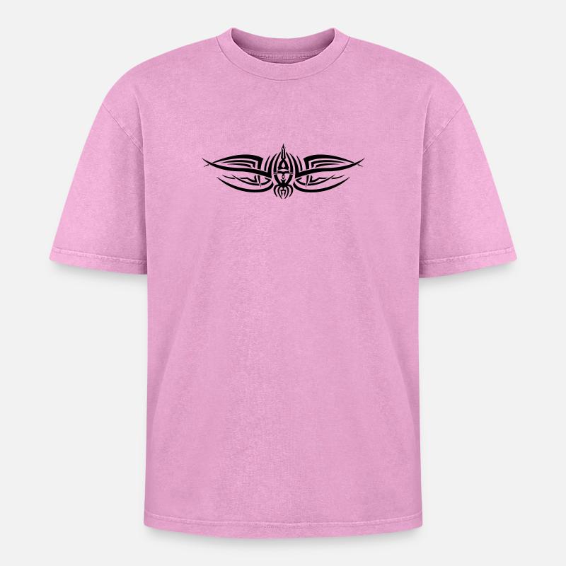 Tribal 2 von Helfspawn - Oversized Unisex Premium Acid-Washed T-Shirt - Pink Acid Wash