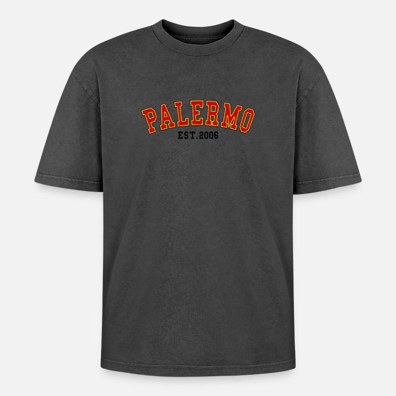 Palermo Est. 2006 - Oversized Unisex Premium Acid-Washed T-Shirt - undefined
