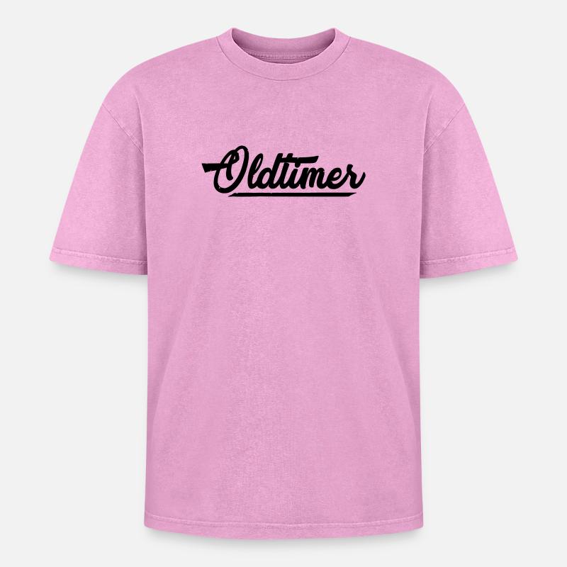oldtimer - Oversized Unisex Premium Acid-Washed T-Shirt - Pink Acid Wash