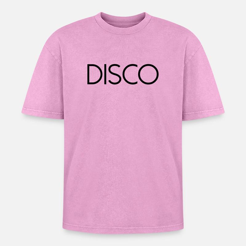 DISCO Diskokugel - Oversized Unisex Premium Acid-Washed T-Shirt - acid washed pink