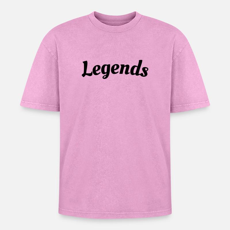 Lettrage Légendes - T-shirt Premium unisexe oversize acid-washed - rose délavé acide