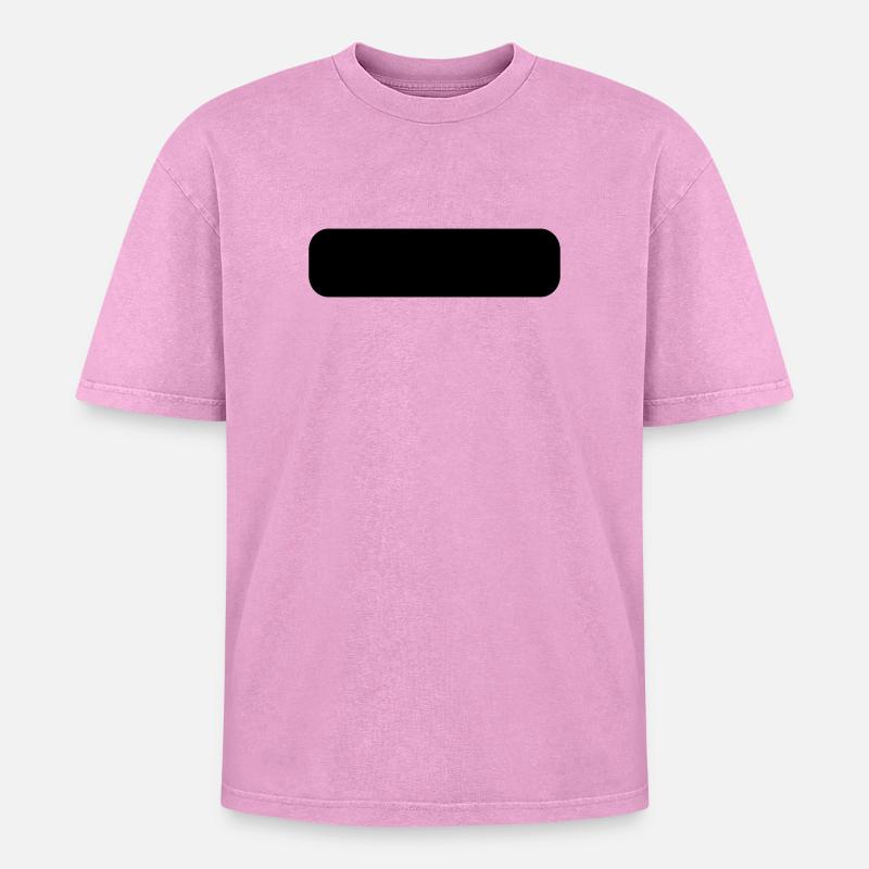Abgerundetes Rechteck - Oversized Unisex Premium Acid-Washed T-Shirt - Pink Acid Wash
