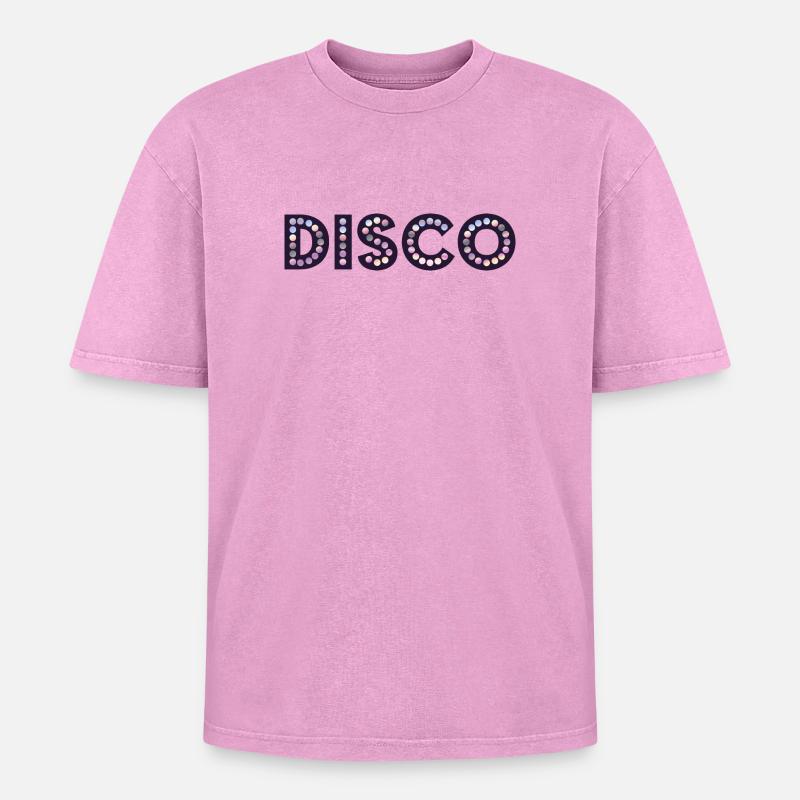 Disco - Oversized Unisex Premium Acid-Washed T-Shirt - acid washed pink