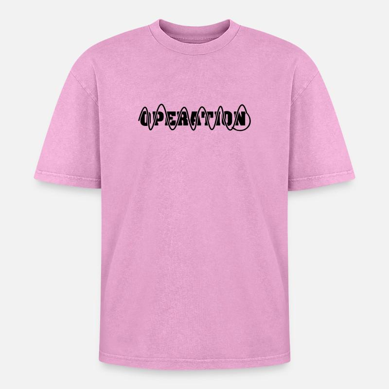 Surgery if wound sutured - Oversized Unisex Premium Acid-Washed T-Shirt - acid washed pink