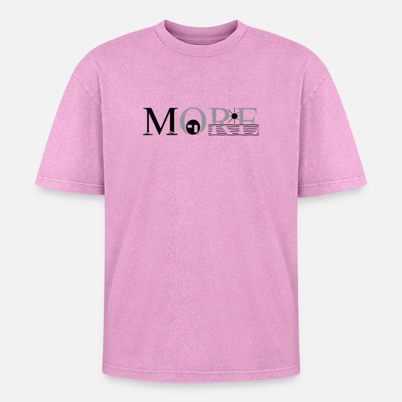Plus de camping - T-shirt Premium unisexe oversize acid-washed - rose délavé acide