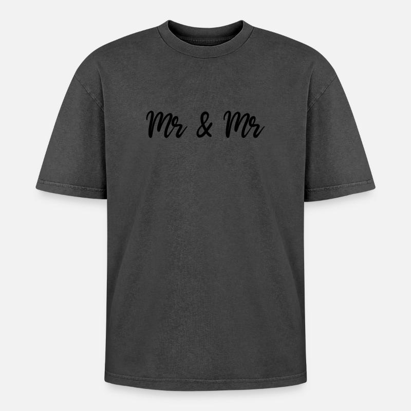 Mr & Mr - Oversized Unisex Premium Acid-Washed T-Shirt - Pink Acid Wash