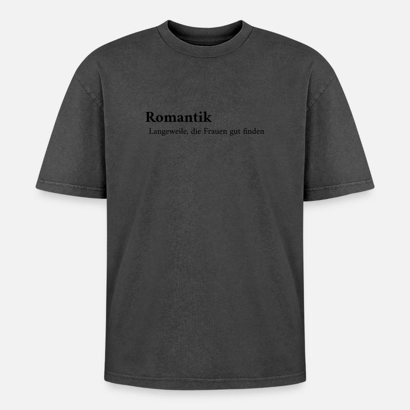 Romance Definition - Oversized Unisex Premium Acid-Washed T-Shirt - undefined